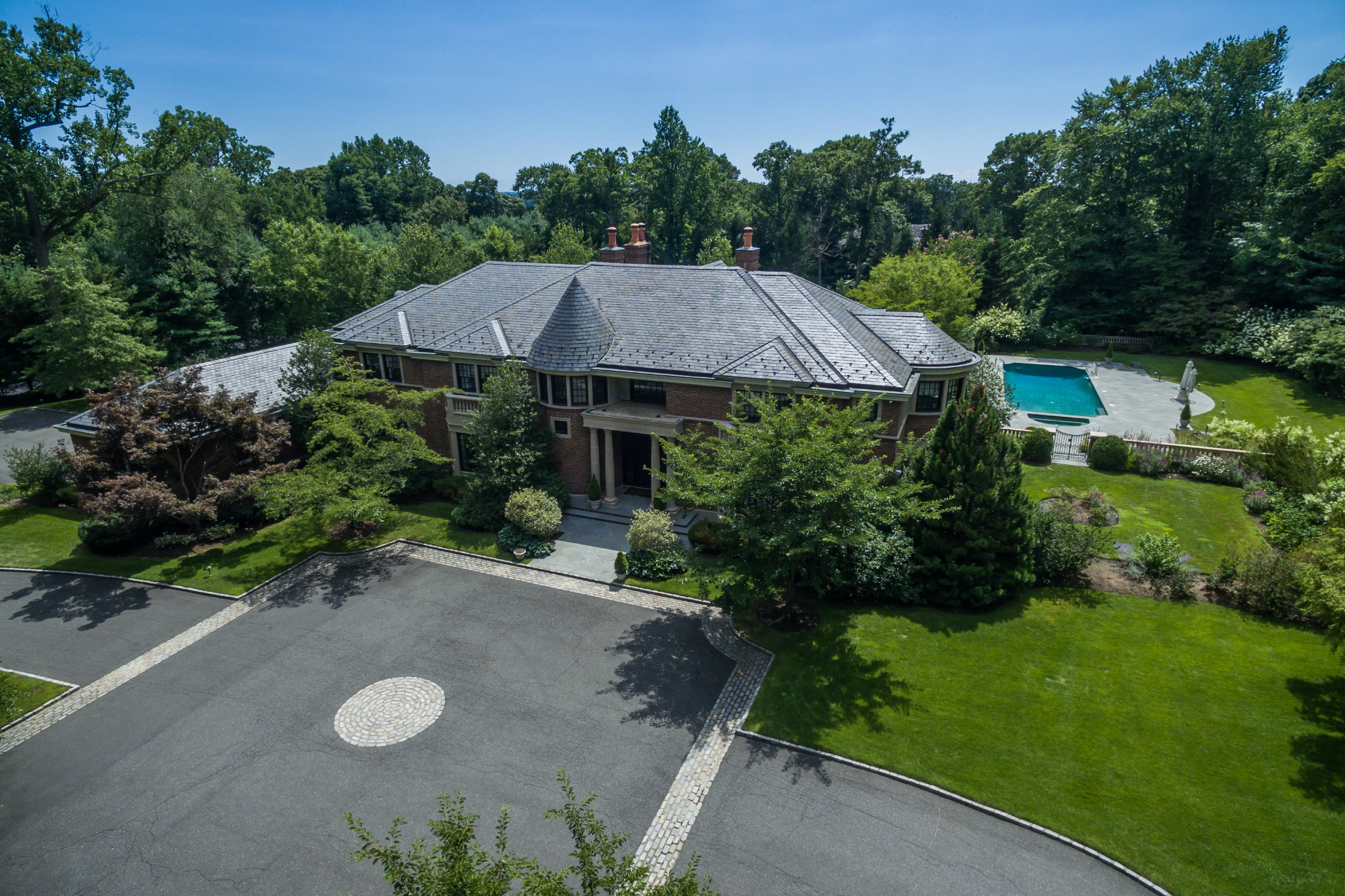 Price Improved!  Magnificent Brick Manor in Round Hill at Old Westbury