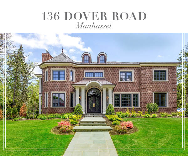 Just Listed!  Custom Built Brick Center Hall Colonial in Manhasset