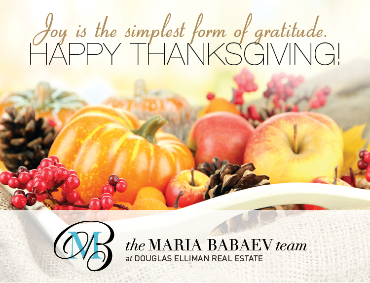 Happy Thanksgiving from the Maria Babaev Team
