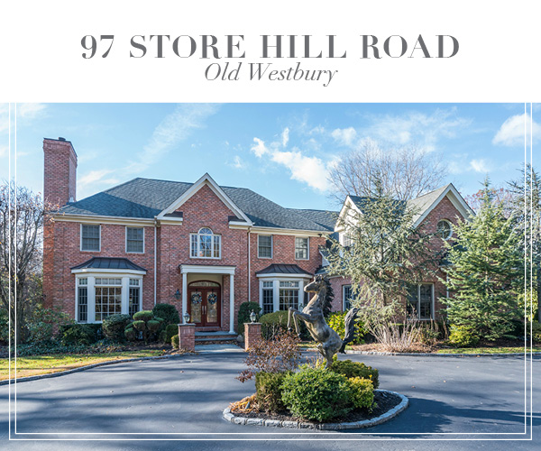 Just Sold!  Majestic brick Georgian Colonial in the heart of Old Westbury
